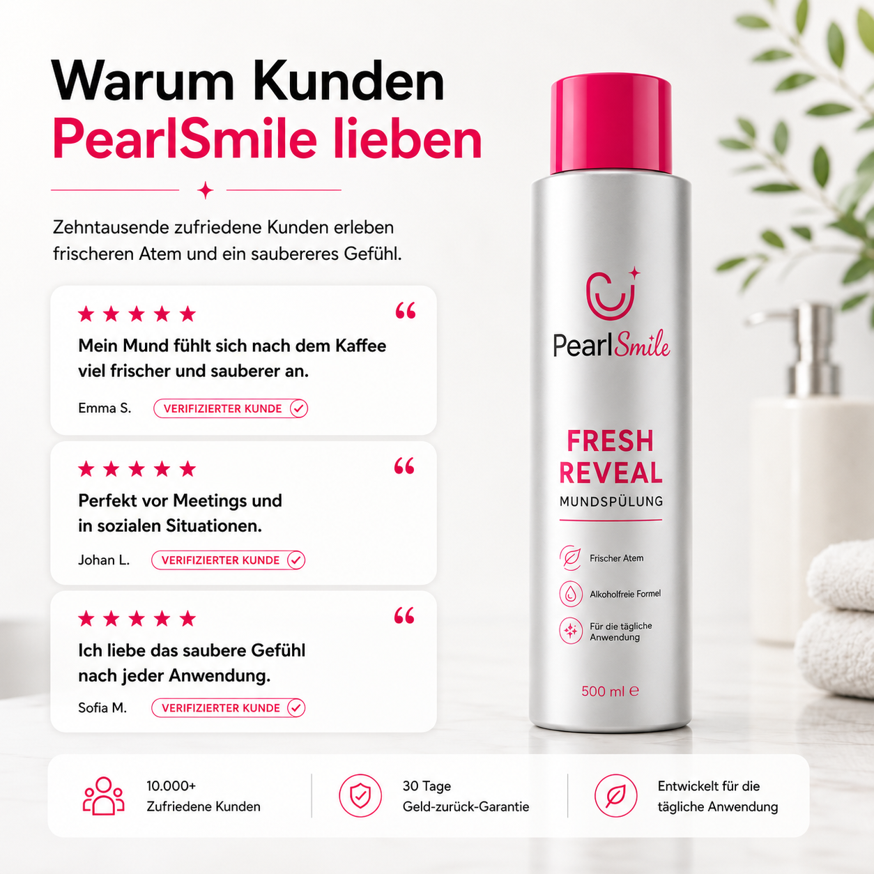 PearlSmile Fresh Reveal Mundspülung